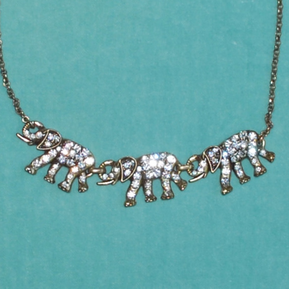 Elephant Love Statement Necklace - New with Tag